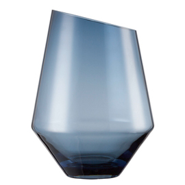 Vase | Windlicht Gr. 277 DIAMONDS Glas blau  Ø 208 mm  H 277 mm Produktbild