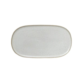 Platte flach NIVO MOON Steinzeug weiß 340 mm x 190 mm Produktbild