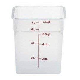 Vorratsbehälter CAMSQUARE milchig transparent 7,6 ltr Skala  L 215 mm  B 215 mm  H 230 mm Produktbild