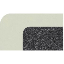 Tablett Fiberglas schwarz lichtgrau Kieselmuster rechteckig | 530 mm  x 325 mm Produktbild