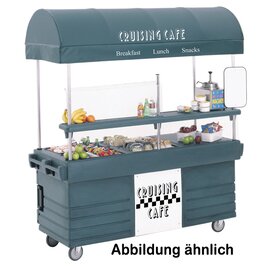 CamKiosk Wagen grau beige schwarz mit Überdachung mit 6 Mulden 3 Fächer (2 isoliert) Produktbild