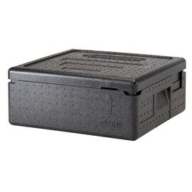 Pizzabox schwarz  • isoliert  | 410 mm  x 410 mm  H 174 mm Produktbild
