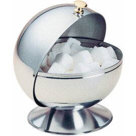 Zuckerkugeldose mit Deckel Edelstahl glänzend Ø 130 mm H 140 mm Produktbild