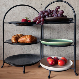 Etagère Stahl schwarz für 3 Teller Ø 22,5 - 27 cm Produktbild 3 S