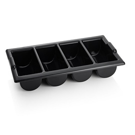 Besteckkasten GN 1/1 | schwarz | 4 Fächer L 530 mm x 325 mm H 100 mm Produktbild