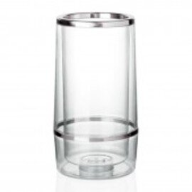 Flaschenkühler Kunststoff transparent doppelwandig  Ø 115 mm  H 230 mm Produktbild