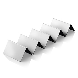Snackpresenter edelstahlfarben | 4 Ablageflächen 350 mm  x 100 mm H 50 mm Produktbild