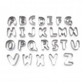 Ausstechformen Set 26-teilig  • Buchstaben von A - Z  • Alphabet  | Edelstahl 80 mm  H 25 mm Produktbild