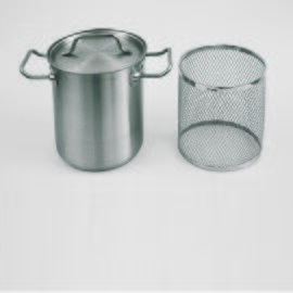 Spargeltopf 4 ltr Edelstahl Topf|Deckel|Siebeinsatz  Ø 160 mm  H 210 mm  | Edelstahlkaltgriffe Produktbild
