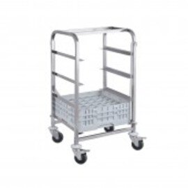 Transportwagen | 4 Lenkrollen | 2 Bremsrollen L 560 mm x 560 mm H 1060 mm Produktbild