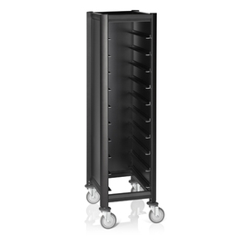 Tablettwagen schwarz für 10 Tabletts GN 1/1 Produktbild