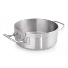 Bratentopf  KG 2000 4,3 ltr Edelstahl  Ø 240 mm  H 95 mm  | angeschweißte Kaltgriffe Produktbild