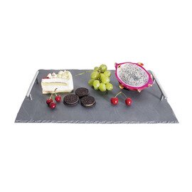 GN Naturschieferplatte GN 1/1 schwarz Bügelgriffe  H 7 mm Produktbild