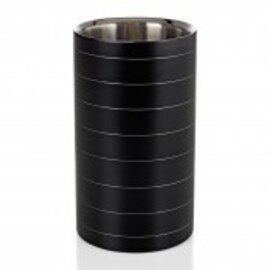Flaschenkühler Edelstahl schwarz doppelwandig  Ø 115 mm  H 200 mm Produktbild