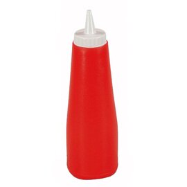 Quetschflasche 450 ml Kunststoff rot Schraubdeckel | Verschlusskappe Ø 75 mm H 200 mm Produktbild