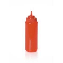 Quetschflasche 700 ml Kunststoff rot Schraubdeckel Ø 80 mm H 260 mm Produktbild