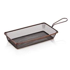 Servier-Frittierkorb Edelstahl | 280 mm x 160 mm H 50 mm | kupferfarben Produktbild