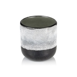 Teelichthalter Frosted Graphite Grey Glas Ø 100 mm H 110 mm Produktbild