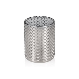 Teelichthalter Nubs Metallic Cylinder Glas Ø 80 mm H 100 mm Produktbild
