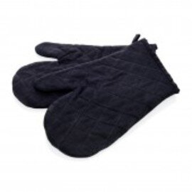 Hitzefausthandschuhe Baumwolle schwarz 320 mm Produktbild