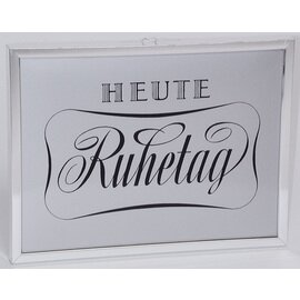 Hinweisschild Aufhängung • Heute Ruhetag rechteckig 240 mm x 180 mm Produktbild