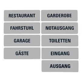 Hinweisschild • Restaurant • Edelstahl rechteckig L 255 mm x 80 mm Produktbild 0 L