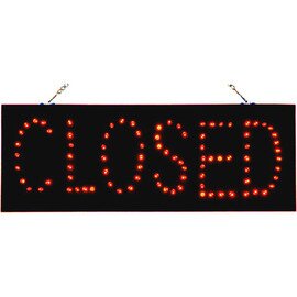 LED Schild,"OPEN" / "CLOSED", umschalbar, Farbe: rot, 46 x 16,5 cm Produktbild