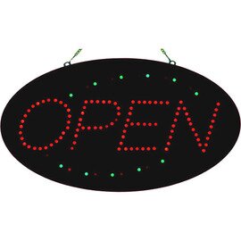 LED Schild,"OPEN" / "CLOSED", umschalbar, Farbe: rot /grün, 68 x 38 cm Produktbild