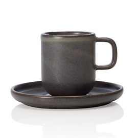 Espressotasse mit Untertasse ONE STONE GREY Steinzeug 90 ml Produktbild