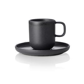 Espressotasse mit Untertasse ONE MIDNIGHT Steinzeug 90 ml Produktbild