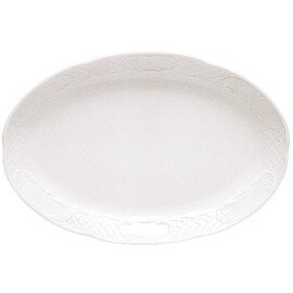 RESTPOSTEN | Platte BAVARIA Porzellan weiß oval | 280 mm  x 180 mm Produktbild