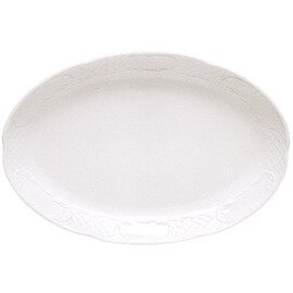 Platte BAVARIA Porzellan weiß oval | 230 mm  x 140 mm Produktbild