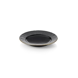 Teller MAYA KURO Porzellan | schwarz Ø 165 mm H 20 mm Produktbild