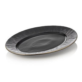 Platte MAYA KURO Porzellan | schwarz | 330 mm x 245 mm H 25 mm Produktbild