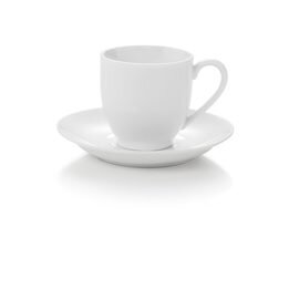 Espressotasse ASOLIA 90 ml Porzellan weiß mit Untertasse Produktbild