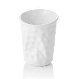 Kaffeebecher Porzellan weiß | 200 ml Ø 80 mm H 95 mm mit Relief Produktbild
