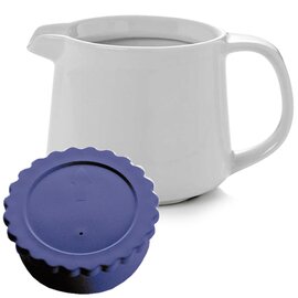 Kaffeekanne HAMBURG Kunststoff Porzellan Polypropylen mit Deckel 300 ml H 80 mm | PP-Klemmdeckel blau Produktbild