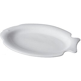 Fischteller Porzellan weiß oval | 370 mm  x 250 mm Produktbild