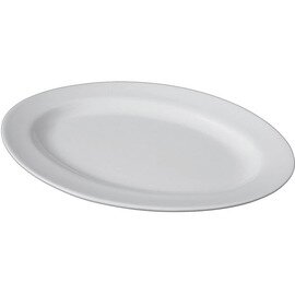 Platte Porzellan weiß oval  L 450 mm  x 300 mm Produktbild