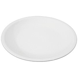 Restposten | Coupeteller, flach, Ø 25,5 cm, weiss, mit schmaler Fahne, Serie Blanko Produktbild