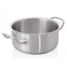 Bratentopf  KG 5000 34 ltr Edelstahl  Ø 450 mm  H 220 mm  | angeschweißte Kaltgriffe Produktbild