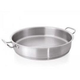 Bratentopf  KG 5000 16 ltr Edelstahl  Ø 450 mm  H 100 mm  | angeschweißte Kaltgriffe Produktbild