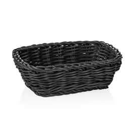 Tischkorb PP schwarz rechteckig | 190 mm x 130 mm H 60 mm Produktbild