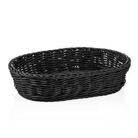 Tischkorb PP schwarz oval | 320 mm x 230 mm H 70 mm Produktbild