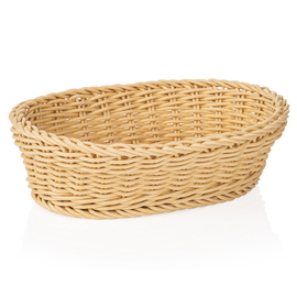 Tischkorb PP beige oval | 250 mm x 190 mm H 65 mm Produktbild