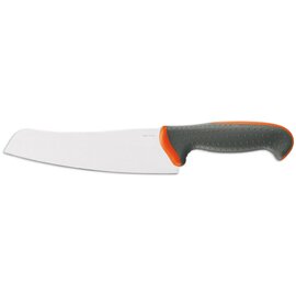 Chinesisches Kochmesser gebogene Klinge glatter Schliff | schwarz | orange | Klingenlänge 18 cm Produktbild
