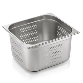 Gastronormbehälter GN 2/3 x 200 mm Boden- und Seitenlochung | GN 71 Edelstahl Produktbild