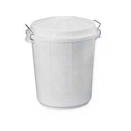Zutatenbehälter | Lagerbehälter weiß 70 ltr  Ø 495 mm  H 585 mm Produktbild