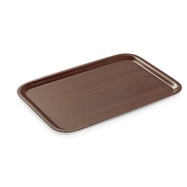 Tablett Holz braun melaminbeschichtet | rechteckig 450 mm  x 340 mm Produktbild