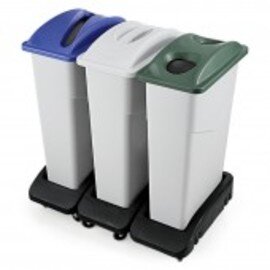Abfallbehälter 75 ltr Kunststoff grau  L 510 mm  B 280 mm  H 760 mm Produktbild